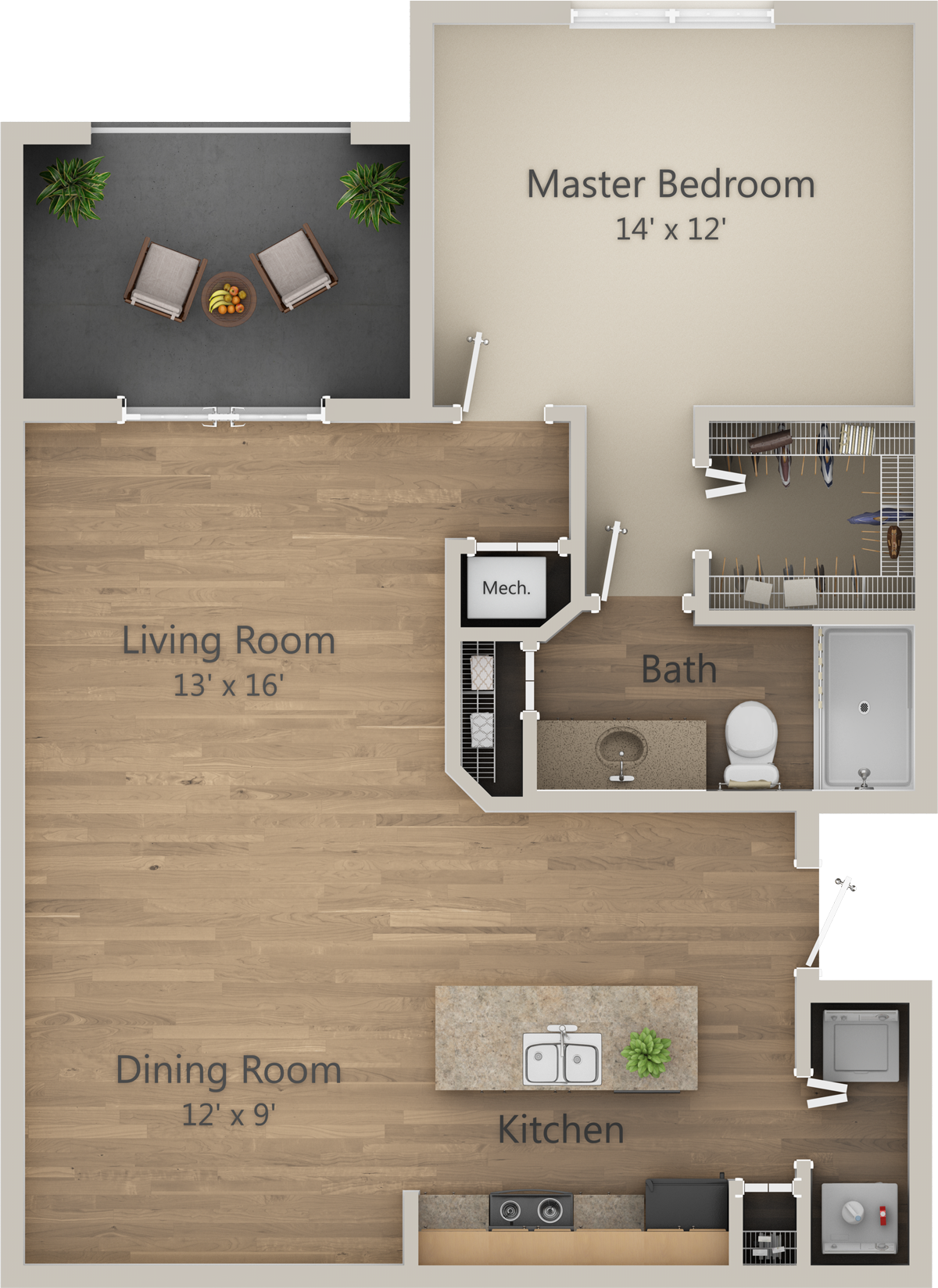 2D Floor Plan for The Jasmine